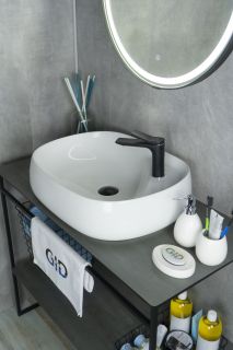 Раковина Gid N9048 51185 накладная белая 59x46x15